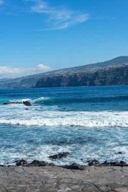  the sea and waves on a beach in Tenerife. Canary Islands. Spain
