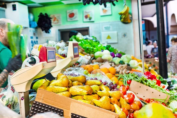 Shopping Fruit Vegetable Market Santa Cruz Tenerife Canary Islands Spain — Stock Photo, Image