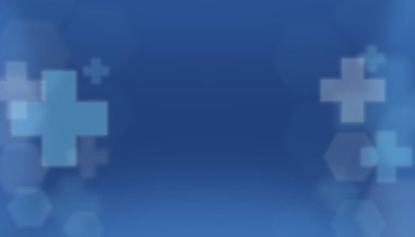 Geometrik tıbbi haç. Soyut Bilim Arkaplanı.