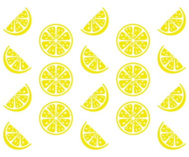 Beyaz arka planda taze ve sulu limon. Vektör illüstrasyonu