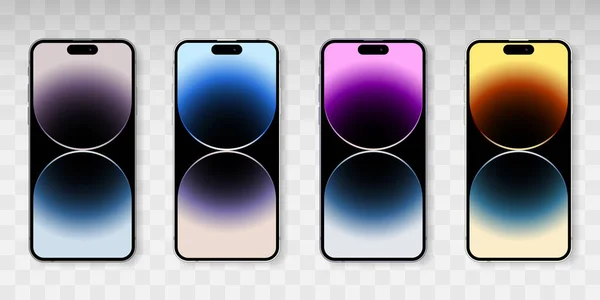Apple iPhone 14 Pro ve Apple iPhone 14 Max. Akıllı telefon. Farklı renkler... Deep Purple, Gold, Silver, Space Black. Ekrana dokun. Dünya teknolojisi. Kyiv, Ukrayna - 11 Eylül 2022