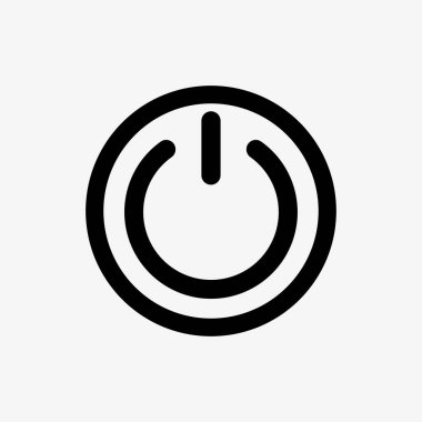 Simgeyi kapat. Güç Açma / Kapama işareti. Vektör illüstrasyonu