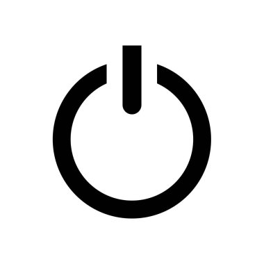 Simgeyi kapat. Güç Açma / Kapama işareti. Vektör illüstrasyonu