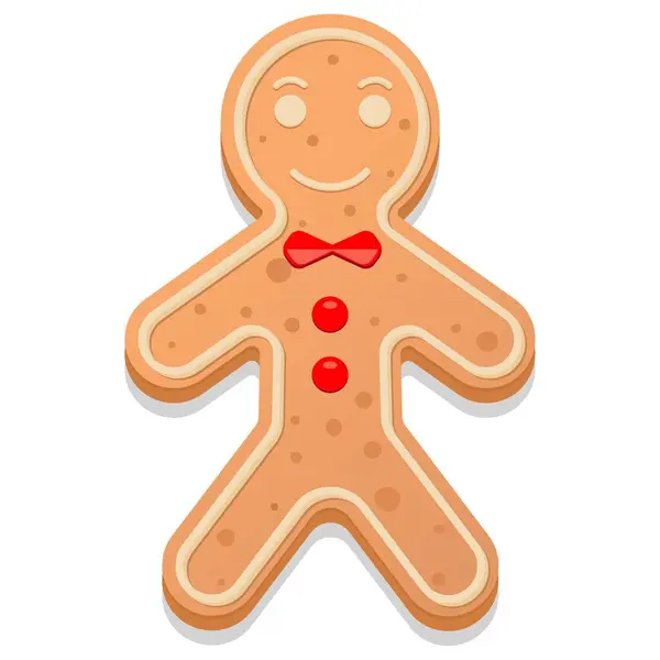 Cookie gingerbread on white background. Gingerbread man. Vector illustration. EPS 10