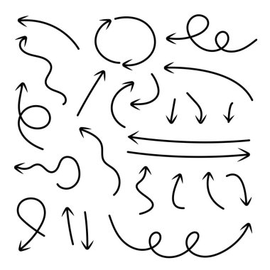 Ok sembolü. İşaret ve geri dönüşüm işaretleri. Vektör çizimi. EPS 10