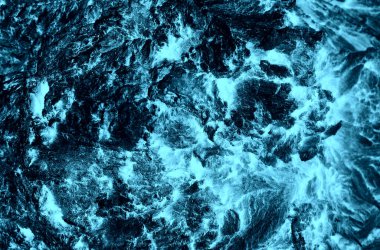 Okyanus Resimleri İçin Soyut Dalgalar Mavili Deseni 