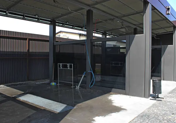 stock image Depot Of Automatic Self Service Car Wash Station At Sunny Day 