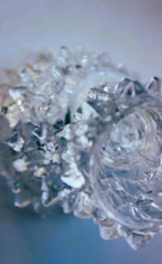 Magnificent Blue Crystal with Backlit Macro Shot Image 