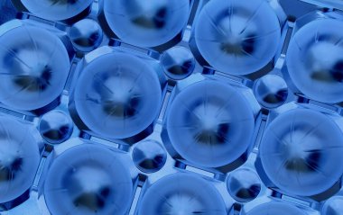 Arkaplan için mavi dairelerin soyut deseni 