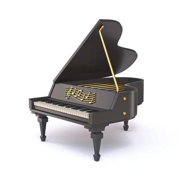 钢琴玩具3D渲染图解隔离在白色背景下 — 图库照片