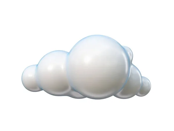 Weersicoon Cloud Weergave Illustratie Geïsoleerd Witte Achtergrond — Stockfoto