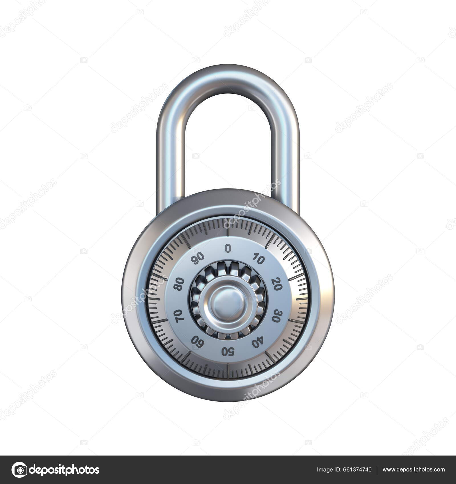 Silver padlock with keyhole isolated on white Vector Image