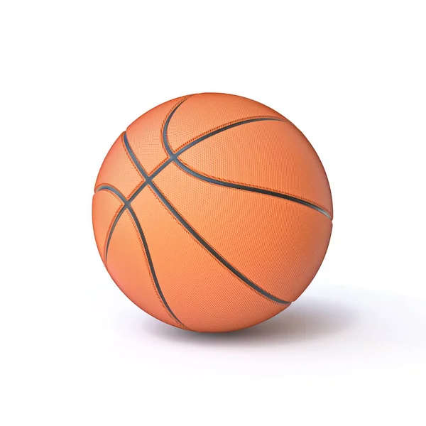 白地に隔離されたバスケットボールボール3Dレンダリングイラスト — ストック写真