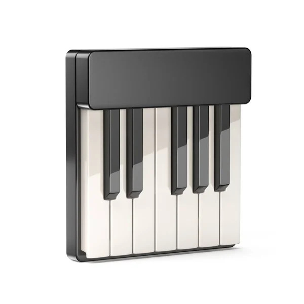 Piano Keyboard One Octave Rendering Illustration Isolated White Background — Stock Photo, Image