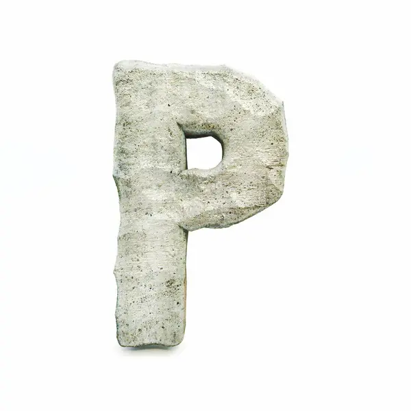 Stone Font Letter Rendering Illustration Isolated White Background Royalty Free Stock Images