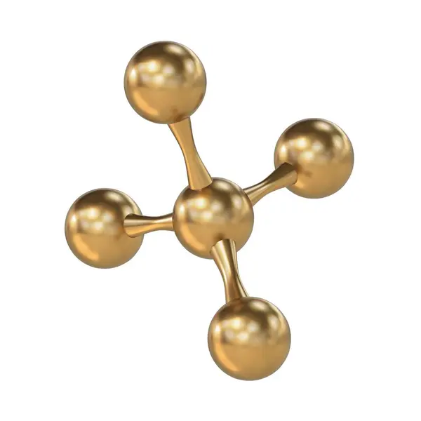 Molecule Weergave Illustratie Geïsoleerd Witte Achtergrond Stockfoto
