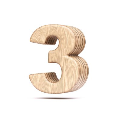 3 Nolu Hollywood yazı tipi 3 Boyutlu resimleme beyaz arkaplanda izole edildi