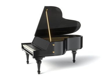 Piyano oyuncağı 3D görüntüleme beyaz arkaplanda izole edildi