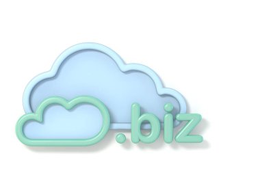 Beyaz arkaplanda BIZ 3D resimleme alanı adı izole edildi