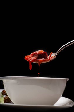 Kaşıklı domates çorbası.