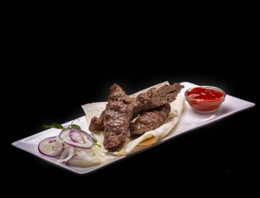 Shawarma et ve sebze ile