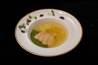 Çorbanın mutfak fotoğrafı.