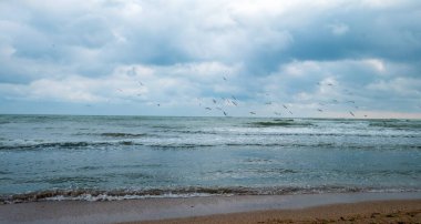 Güzel deniz ve doğa manzarası
