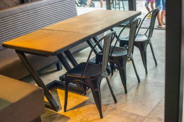 Boş modern yemek odasının içi