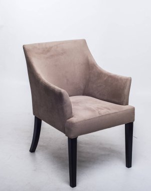 modern koltuk beyaz arka planda, iç kısımda izole.