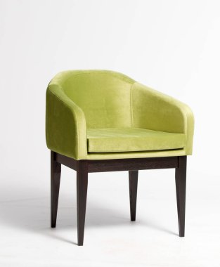 Beyaz arka plan üzerinde izole modern yeşil tekli.