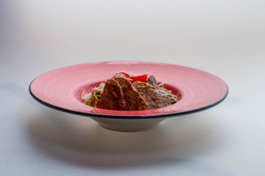 Japon mutfağı. sebzeli pilav ve et