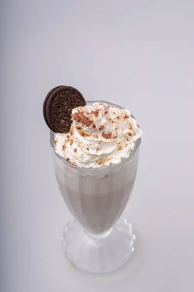 chocolate cream with chocolate and whipped cream