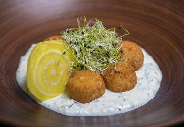 Lezzetli Asya yemeklerinin yakın görüntüsü