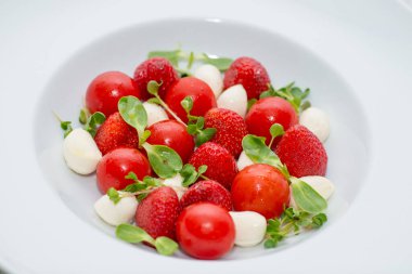 fresh and delicious salad on the plate