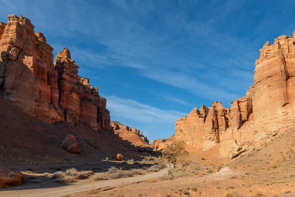 stock image Amazing castles created by nature in the valley of the Kazakh river Charyn