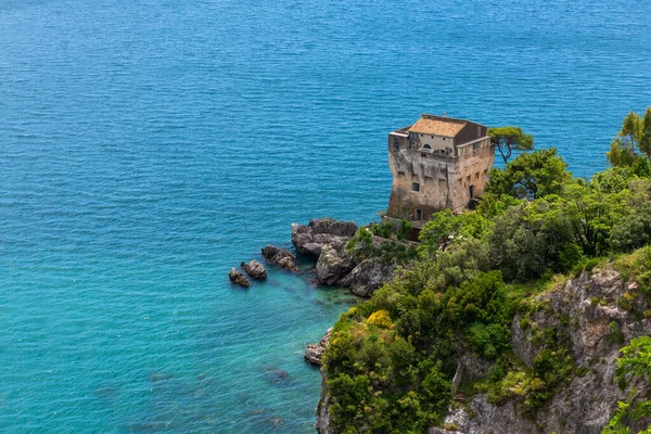 stock image Small old watchtower on the Amalfi Coast in Italy