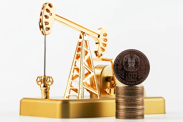 Концептуальний План Про Вартість Казахської Нафти — стокове фото