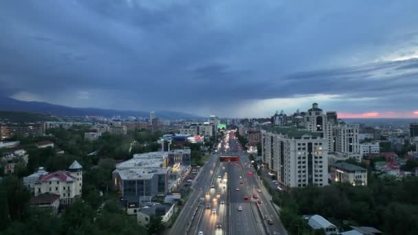 Almaty Kazachstan 2023 Luchtfoto Van Het Zuidelijke Deel Van Kazachse — Stockvideo