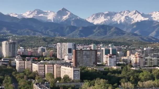 Almaty Kasachstan 2023 Blick Aus Einem Quadrocopter Auf Den Südlichen — Stockvideo