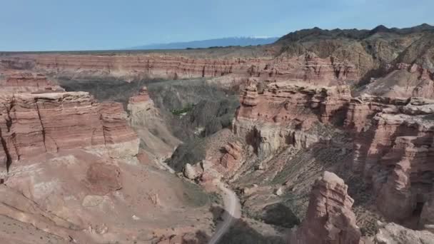 View Quadcopter Valley Castles Charyn Canyon Almaty Region Kazakhstan — Video