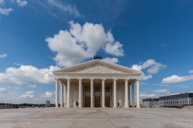 Astana, Kazakistan. 07.03.2018. Astana Opera binası. Üzerinde 