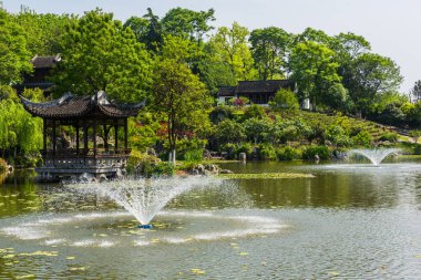 Çin 'in Nanjing şehrindeki manzara parkı.