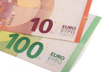 10 ve 100 avroluk banknotlar