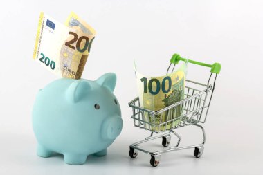 100 euro ve kumbara.