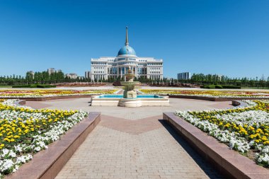 Astana şehrindeki Kazakistan Başkanı Akorda 'nın evi. 
