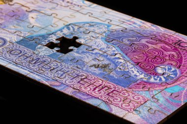10,000 Kazakistan banknotu bulmacalardan oluşturuldu