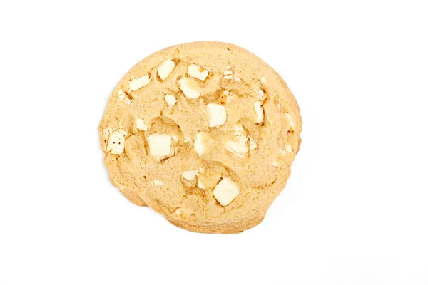 チョコレートチップクッキーは白い背景に隔離されています 甘いもの 不健康な食べ物 — ストック写真