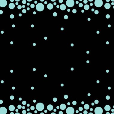 Siyah Arkaplanda Mavi Kabarcık Puantiyeli Deseni