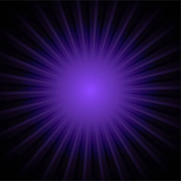 Cosmic Violet Sunburst Magische Show Hintergrund — Stockvektor