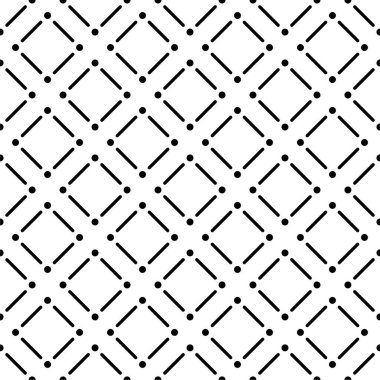 Siyah ve Beyaz Geometrik Çizgi Elmas desenli